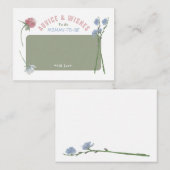 Cartes de conseil en fleurs sauvages de couleur pa (Devant / Derrière)