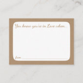 Cartes de conseil Fête des mariées (Dos)