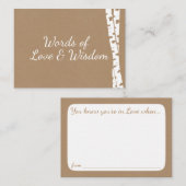 Cartes de conseil Fête des mariées (Devant / Derrière)