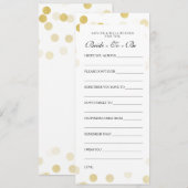 Cartes de conseil Fête des mariées Faux Gold Foil  (Devant / Derrière)