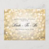 Cartes de conseil Fête des mariées Gold Parties sc (Dos)