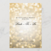 Cartes de conseil Fête des mariées Gold Parties sc (Dos)