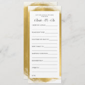 Cartes de conseil Fête des mariées Gold Peinture L (Devant / Derrière)