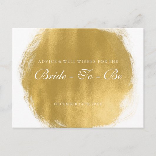 Cartes de conseil Fête des mariées Gold Peinture L (Devant)