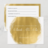 Cartes de conseil Fête des mariées Gold Peinture L (Devant / Derrière)