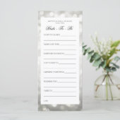 Cartes de conseil Fête des mariées Lumières Partie (Debout devant)