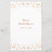 Cartes de conseil Fête des mariées Rose Gold Confe (Dos)