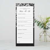 Cartes de conseil Fête des mariées Silver Midnight (Debout devant)