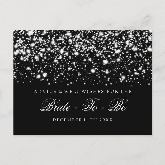 Cartes de conseil Fête des mariées Silver Midnight (Devant)