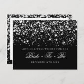 Cartes de conseil Fête des mariées Silver Midnight (Devant / Derrière)