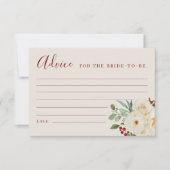 Cartes de conseil florales de Noël (Devant)