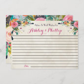 Cartes de conseil florales pour le couple (Devant / Derrière)