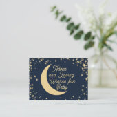 Cartes de conseil Lune et étoiles pour bébé (Debout devant)