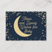 Cartes de conseil Lune et étoiles pour bébé (Devant)