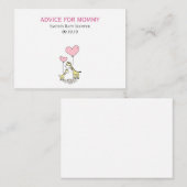 Cartes de conseil maman (Devant / Derrière)