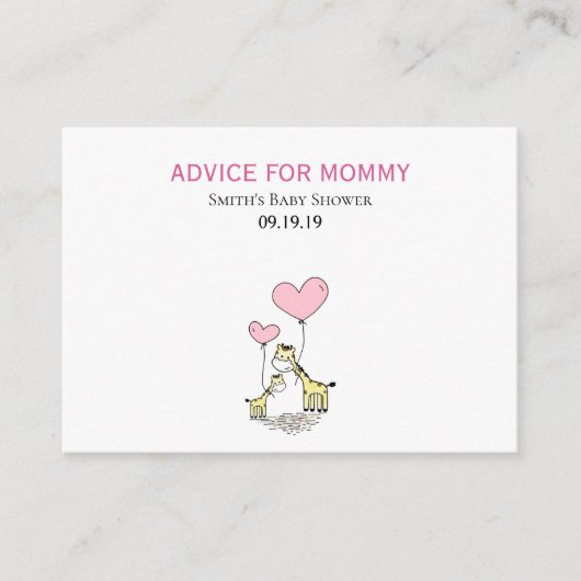 Cartes de conseil maman (Devant)