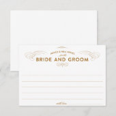 Cartes de conseil mariage (Devant / Derrière)