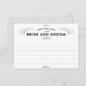 Cartes de conseil mariage (Devant / Derrière)