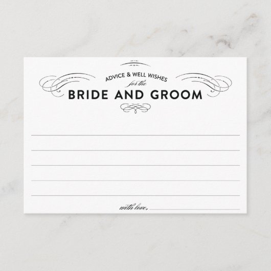 Cartes de conseil mariage (Devant)