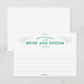 Cartes de conseil mariage (Devant / Derrière)