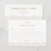 Cartes de conseil Mariage Gold Chinese Nuages (Devant / Derrière)