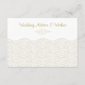 Cartes de conseil Mariage Gold Chinese Nuages (Dos)