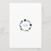 Cartes de conseil mariage Marine Fleur sauvage ble (Dos)