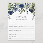 Cartes de conseil mariage Marine Fleur sauvage ble (Devant)