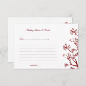 Cartes de conseil Mariage orientales Red Cherry Bl (Devant / Derrière)