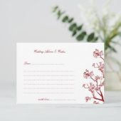 Cartes de conseil Mariage orientales Red Cherry Bl (Debout devant)