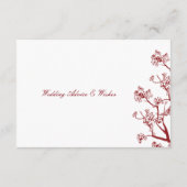 Cartes de conseil Mariage orientales Red Cherry Bl (Dos)