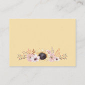 Cartes de conseil Mariage Sunflower Blooms (Dos)