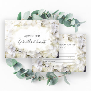 Cartes de conseil Mariage White Hydrangeas Waterco