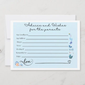 Cartes de conseil parentales pour le Baby shower -