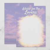 Cartes de conseil pour amoureux des nuages de rêve (Devant / Derrière)