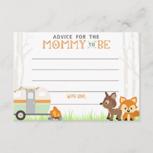 Cartes de conseil pour Baby shower de camping RV