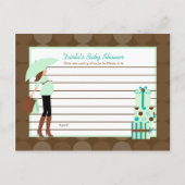 Cartes de conseil pour Baby shower maman (verte) (Dos)