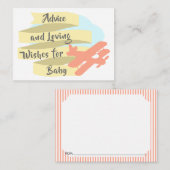 Cartes de conseil pour bébé (Devant / Derrière)