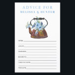 Cartes de conseil pour la fête du thé Dusty Blue<br><div class="desc">Cartes de conseil pour le Tea Party Wedding shower Dusty</div>
