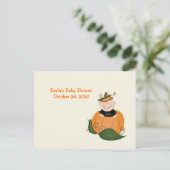 Cartes de conseil pour le Baby shower Citrouille d (Debout devant)