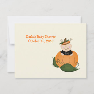 Cartes de conseil pour le Baby shower Citrouille d