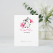 Cartes de conseil pour le Baby shower lapin mignon (Debout devant)