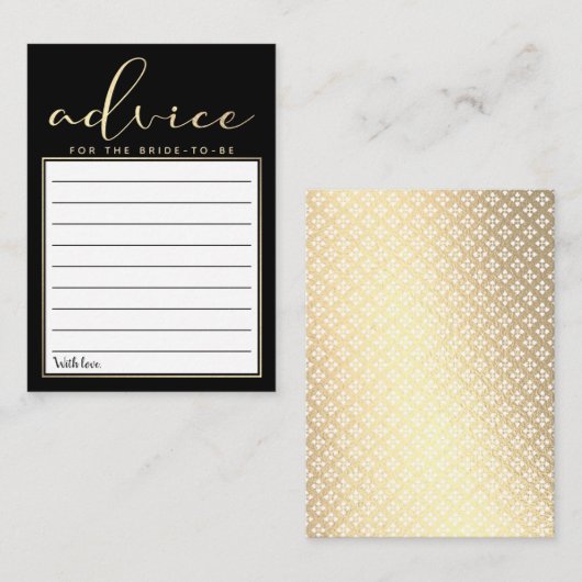 Cartes de conseil pour le script Gold (Devant / Derrière)