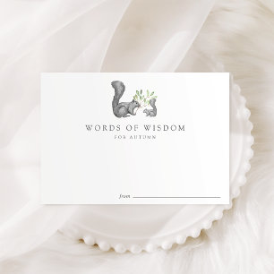 Cartes de conseil pour les Baby showers Woodland F