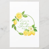 Cartes de conseil pour maman Baby shower citron ja (Dos)