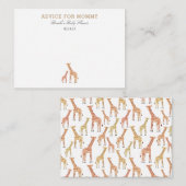 Cartes de conseil pour maman Giraffe (Devant / Derrière)