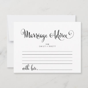 Cartes de conseil pour mariage de Belle Calligraph