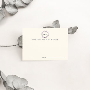 Cartes de conseil pour Mariage de monogramme Plu