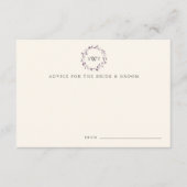 Cartes de conseil pour Mariage de monogramme | Plu (Devant)
