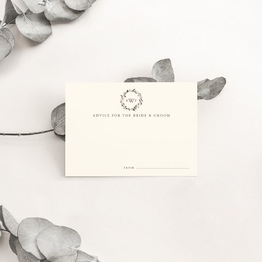Cartes de conseil pour Mariage de monogramme | Twi